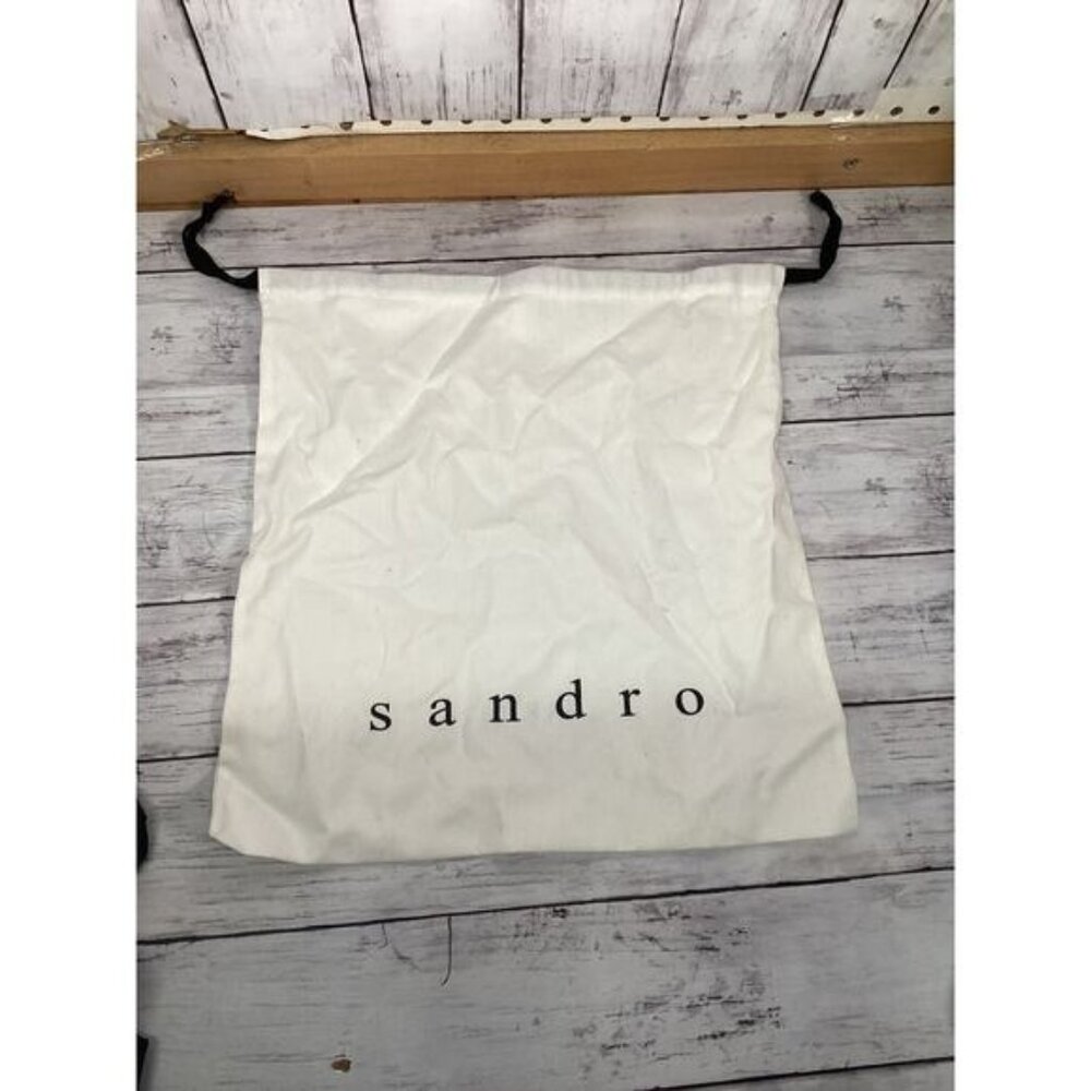Preppy Streetwear Coquette Utility Sandro Paris White Black Logo Dust Bag